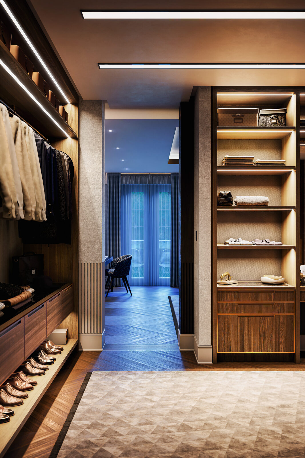 Dressing Room Through View, Esher Residence